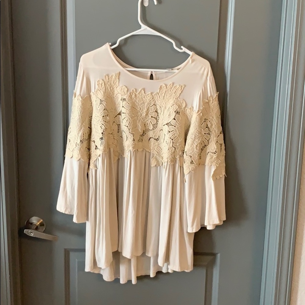 Cream lace blouse